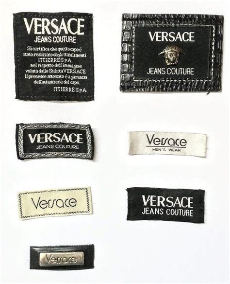 versace clothing tag|Versace clothing label check.